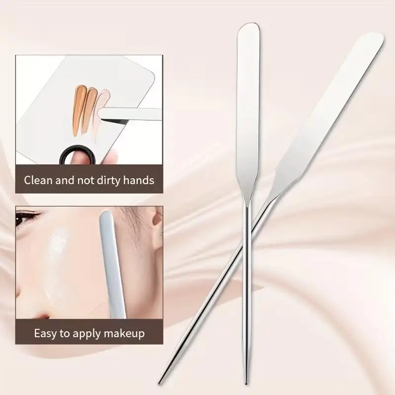 Tavolozza per trucco acrilico con strumento spatola Pennello per fondotinta Strumento per trucco artistico per miscelare il trucco dell'ombretto per manicure per fondotinta