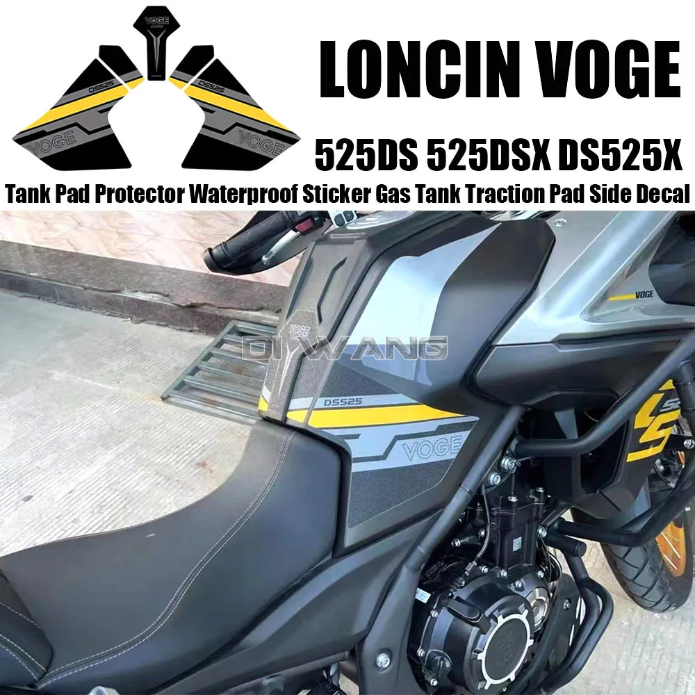 

For LONCIN VOGE 525DS 525DSX DS525X Motorcycle Tank Pad Protector Waterproof Sticker Gas Tank Traction Pad Side Decal