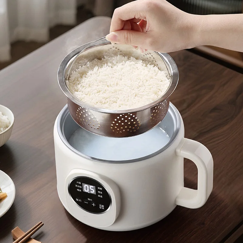 2L Smart Electric Cooking Pot Reservation Rice Cooker Non-stick Frying Pan Multi-function Dormitory Noodle Pot Hot Pot 450W
