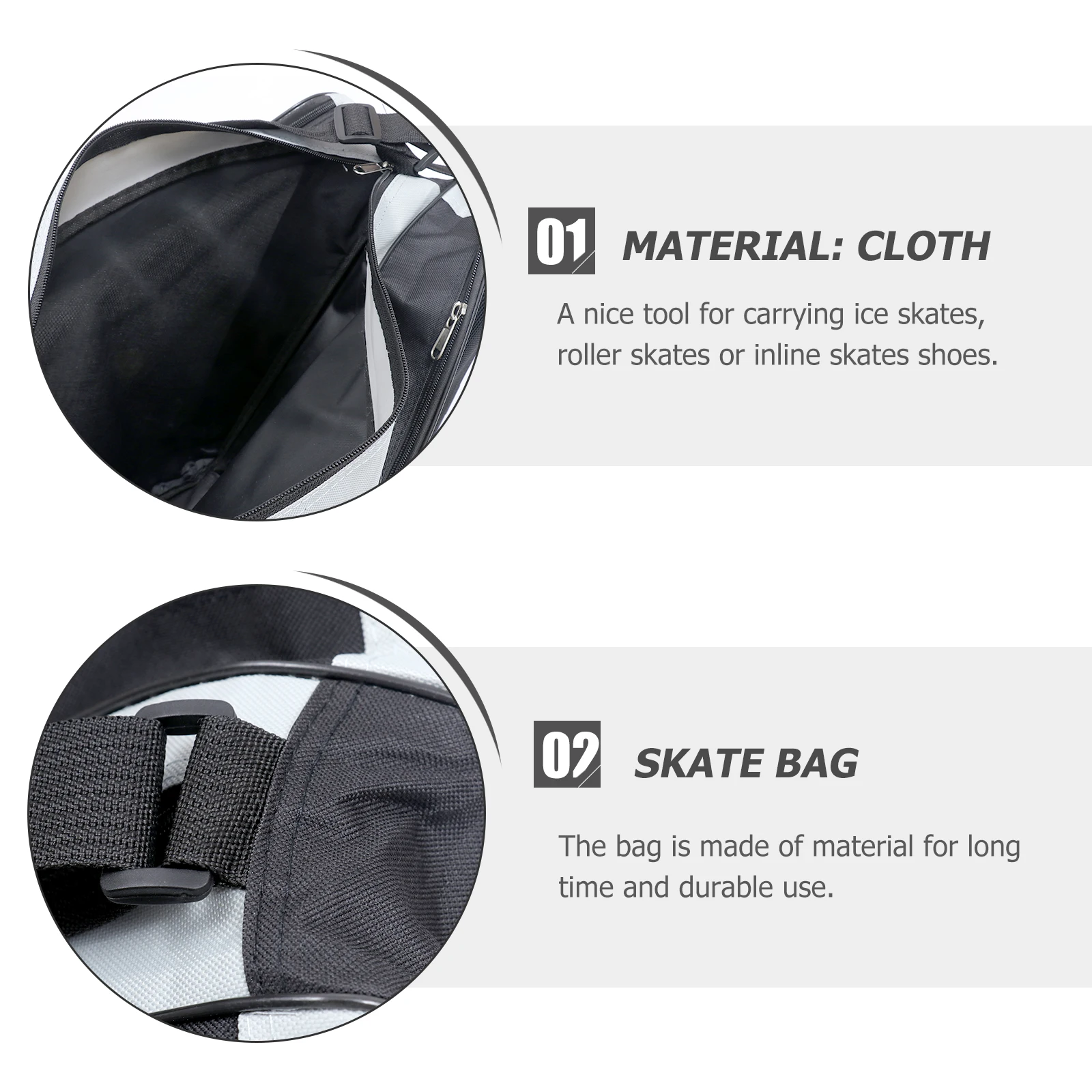 

Skate Bag Durable Roller Ice Skating Bags for Girls Outdoor Cloth Skates Handbag Practical