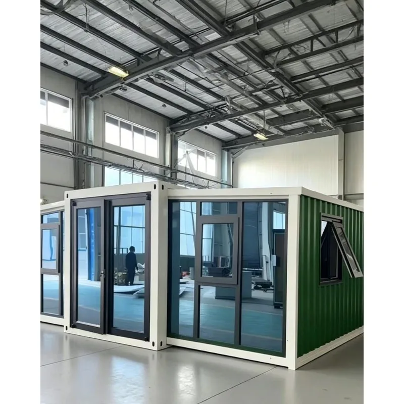 Smart Home Folding Container House Expandable Container Home Prefab House with Air Conditioning Septic Tank for Mobile Living