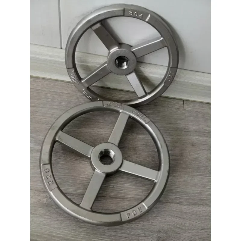 Stainless Steel Tapping Hole Hand Wheel Silica Sol Precision Integrated Casting Material Rear Concave Light Body