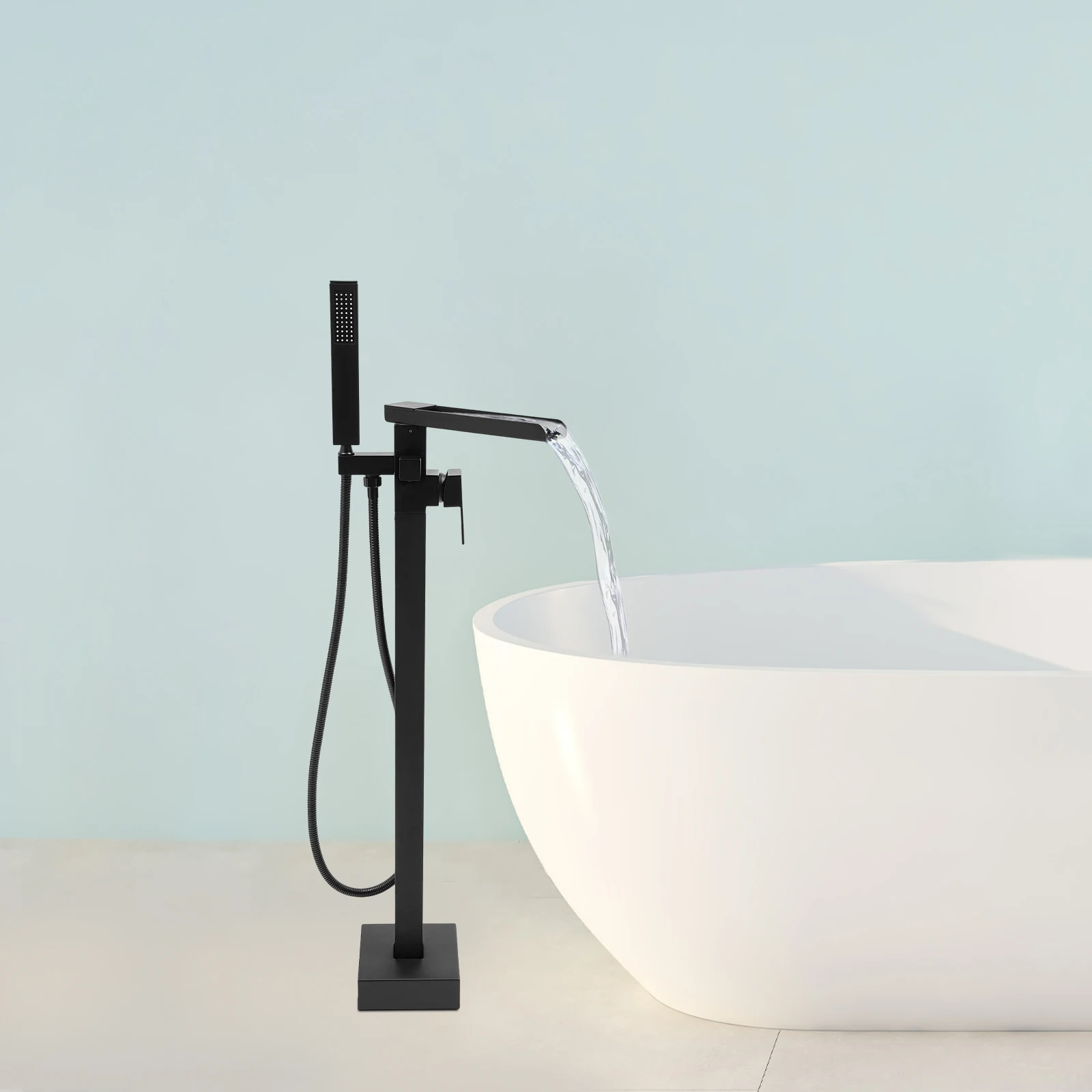 

Freestanding Bathtub Faucet, Faucet With Manual Shower, Bathtub Faucet For Bathrooms In Homes, High-End Hotels,Spa Centers, Gyms