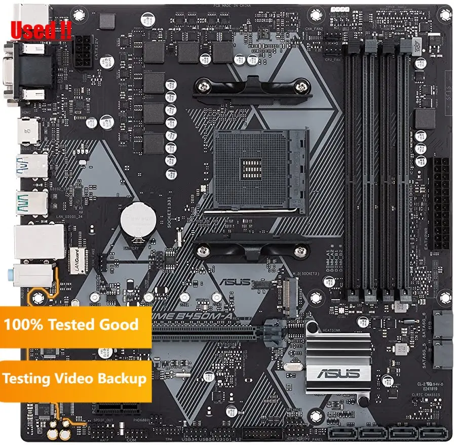 ASUS PRIME B450M-A اللوحة الأم الأصلية المقبس AM4 DDR4 B450 اللوحة الأم لسطح المكتب