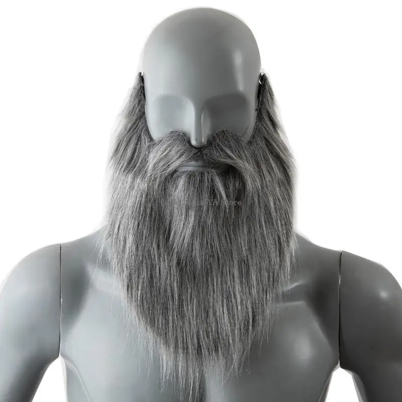 เคราปลอมเครื่องแต่งกายเคราหนวดชายชราเครื่องแต่งกายฮาโลวีนฮาโลวีนเคราอุปกรณ์เสริมใบหน้าสำหรับปาร์ตี้คอสเพลย์