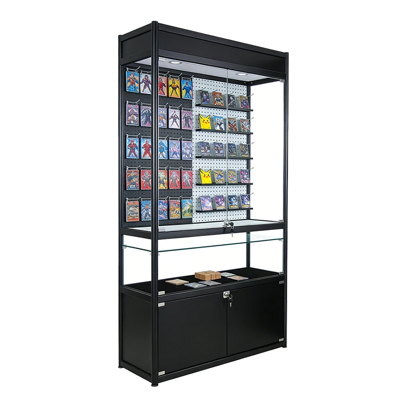 Customized Tcg Trading Graded Lockable Sports Card Display Stand Collectible Sports Case Trading Card Display Showcase