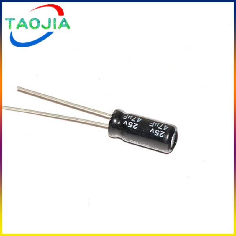 50pcs 47uF 25V 47MFD 25Volt 5*11mm Aluminum Electrolytic Capacitor Radial 47mf25v 47uf25v 25v47mf 25v47uf