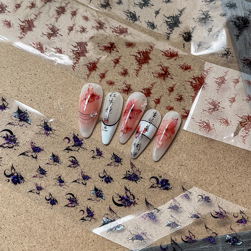 1 Roll 50cm Butterfly Series Design Transfer Paper Nail Art Wraps Decals Manicure Decorations Accessories