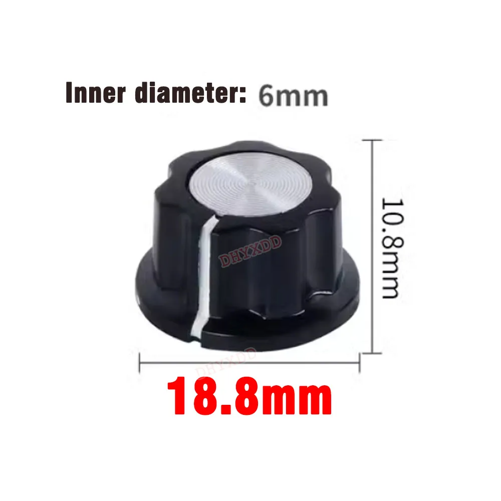 1PCS Hat Dial Knob WTH118 MF A01 A02 A03 A04 Bakelite Knob With Scale Plate Sheet Scale Digital Potentiometer Inner Hole 6mm