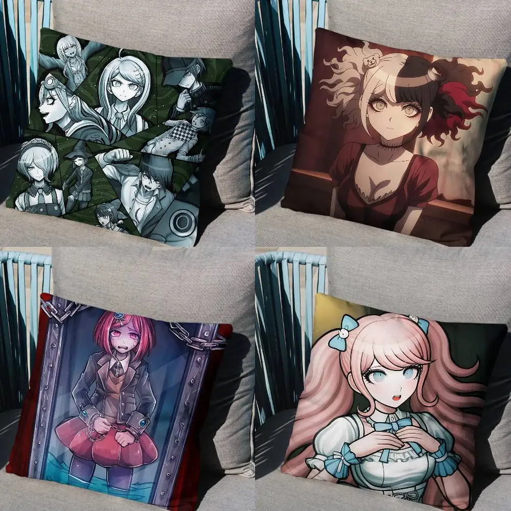 

S-Super Danganronpa Goodbye Pillow Case Office Cushions Suitable For Sofa Car Bedroom Decorative Cushion Cover