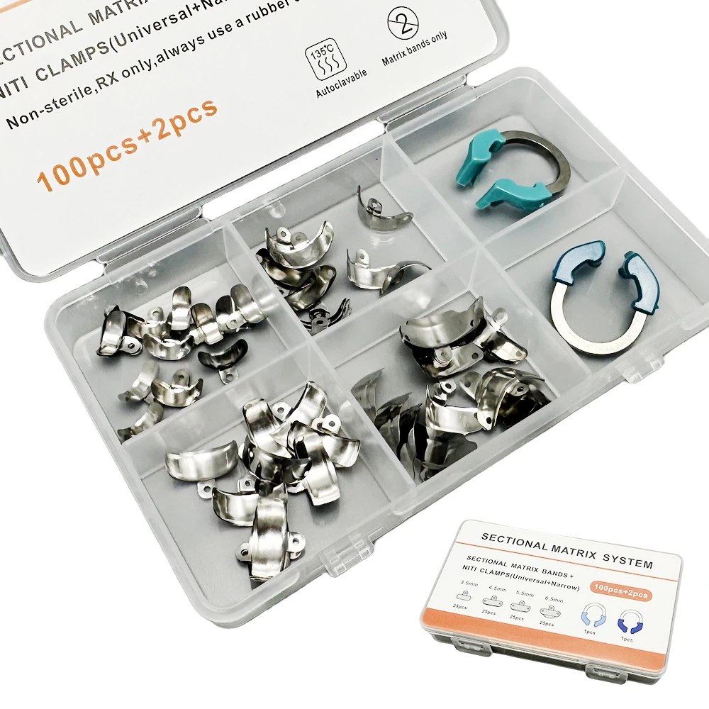 Dental Sectional Contoured Matrix System Palodent V3 Plus Universal/Narrow/Deep Clamping Ring Matrix Bands Dentistry Tools - view 3