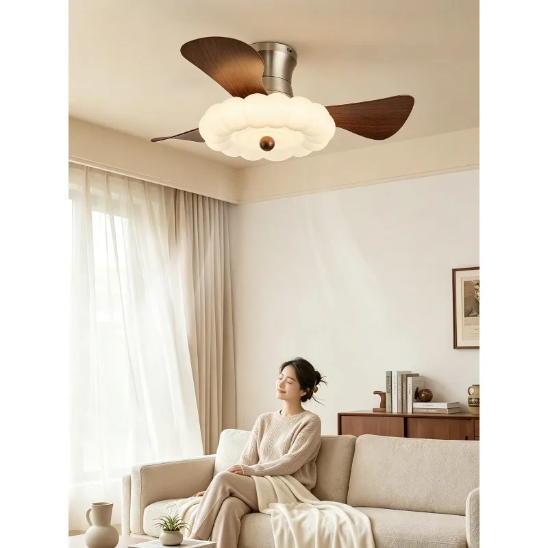 Fan light eye protection silent cloud ceiling fan integrated lamp