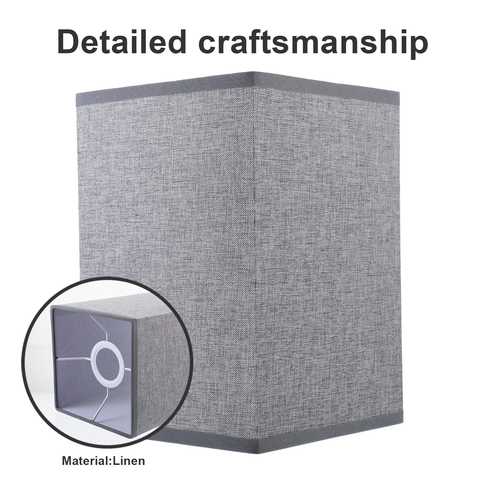 

Льняной прямоугольный абажур-накладка для настольных и напольных ламп, для теплого света, для дома и отеля, декоративный, маленький