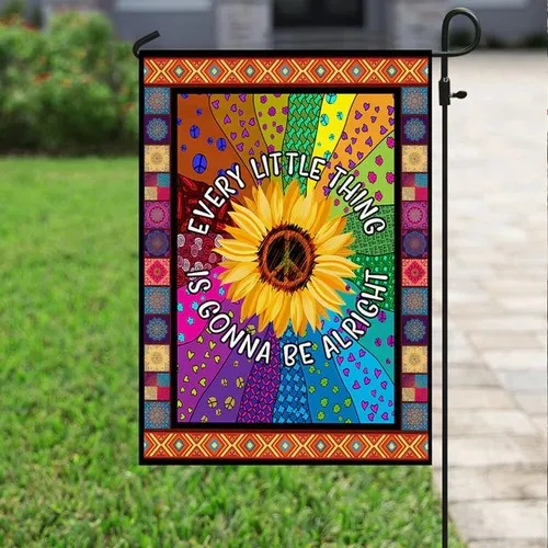 Hippie Sunflower Peace Sign Flag Graden Flag IIX WZZ yyi