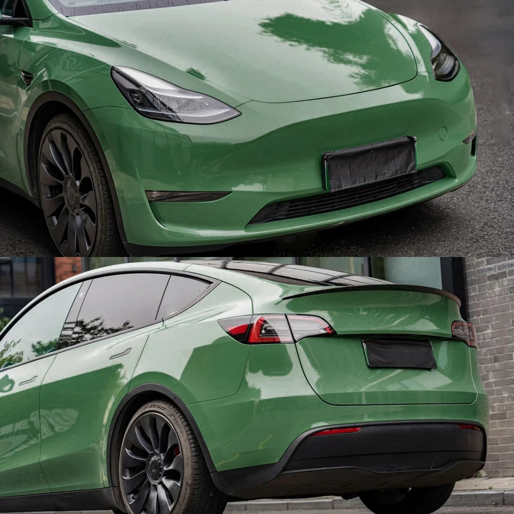 Auratium Green Vinyl Wrap Film Car Sticker Bubble Free PET Auto DIY Decal Vehicle Body Self Adhesive Sticker Car Accessories
