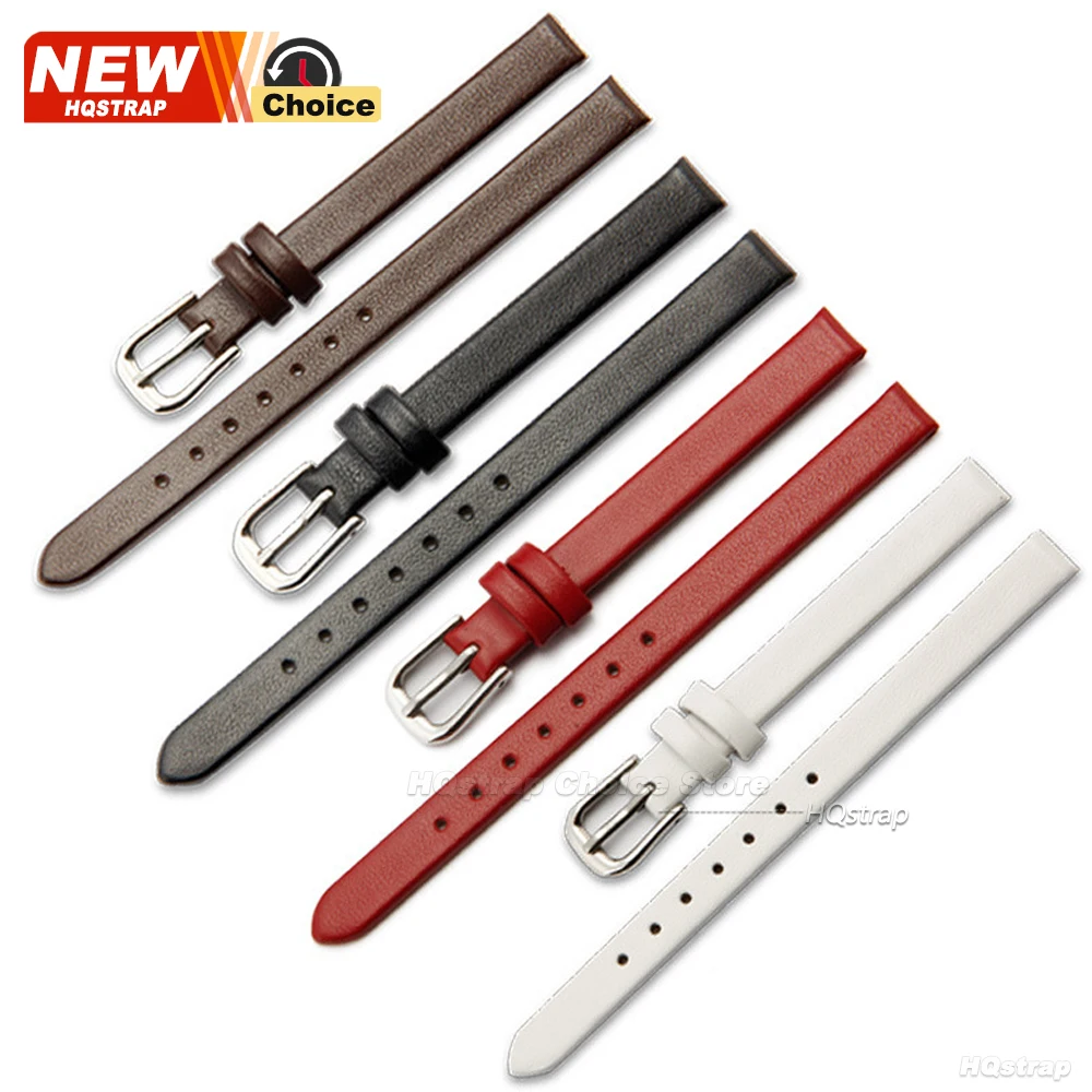 New Gold Soft Cowhide Leather Bracelet Womens Fashion Watchband Wristwatches Watch Strap 8mm 10mm 12mm 13mm 14mm 15mm 16mm 17mm
