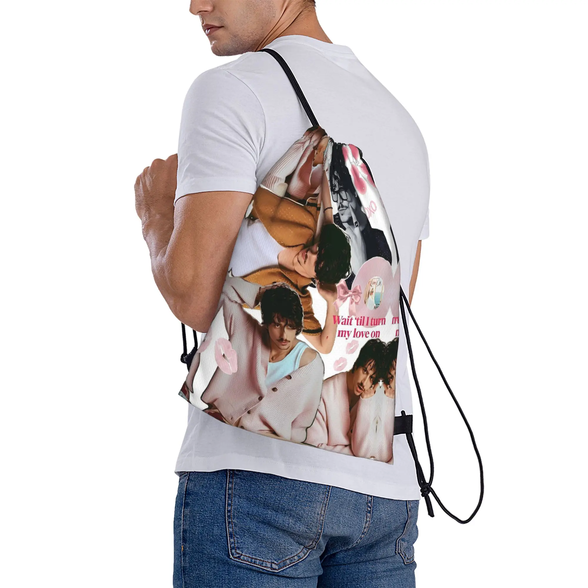 Sac à cordon Milo Manheim, sac à dos de plage YSK charismatique et énergique pour étudiants, sac à cordon résistant à l'eau
