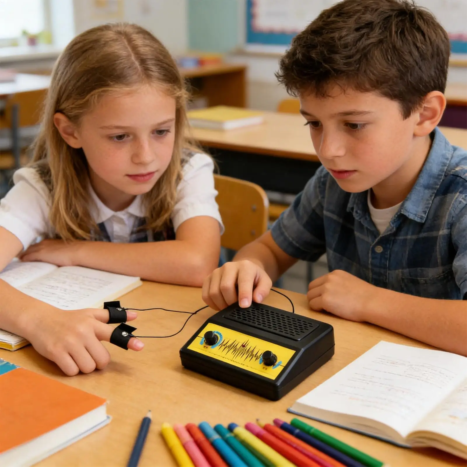 Testeur de mensonge Machine bricolage outil d'apprentissage scientifique testeur de mensonge à domicile Test pour maison sous-sol plage fête enfants garçons fille enfant
