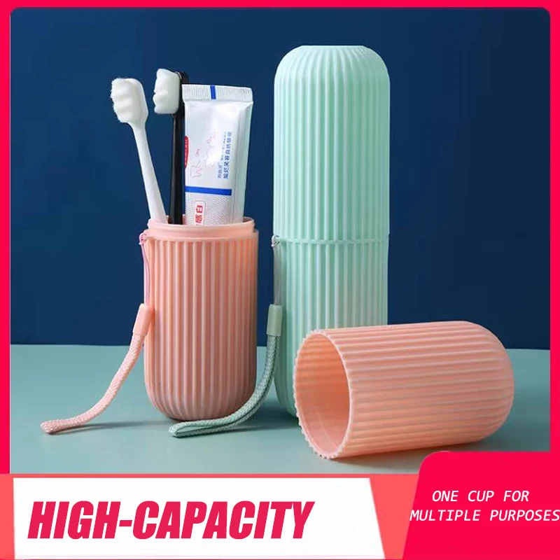 1PC Toothbrush Storage Box Colorful Practical Striped Toothbrush Box Portable Classic Travel Toothbrush Box Nordic Style 6*20cm