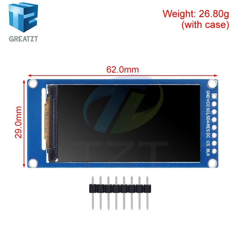 TZT 1.9 Inch IPS Full Angle TFT Display Screen LCD Screen Color Display Module SPI Serial Port High-definition 170x320 ST7789