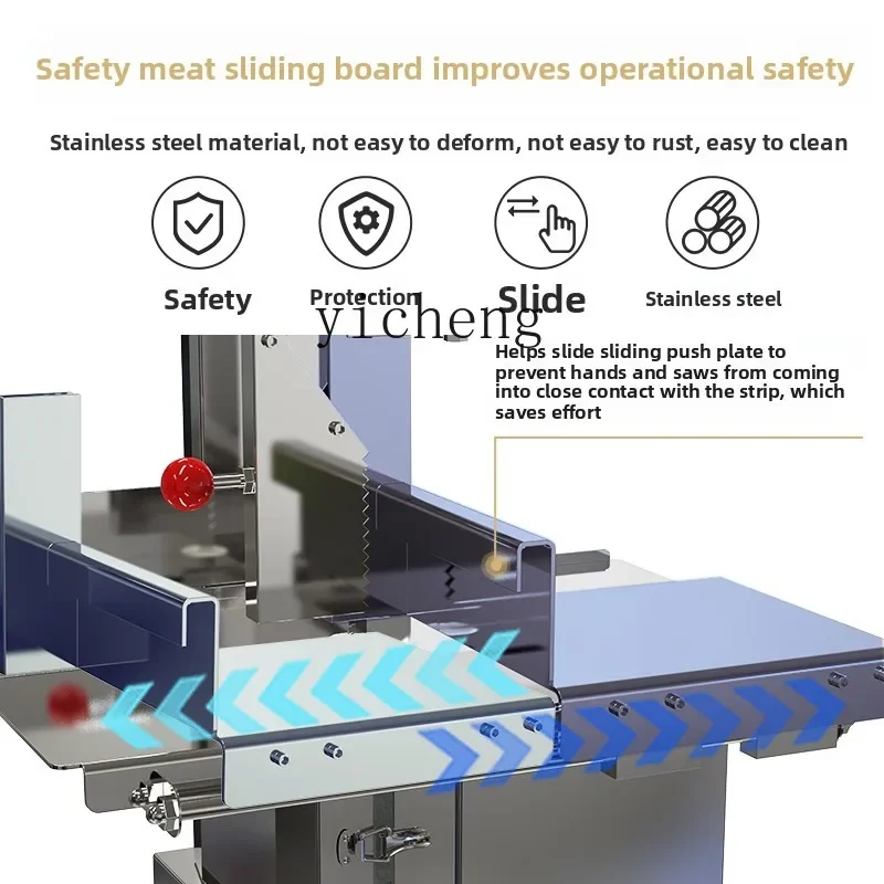 

ZZ commercial bone saw machine electric stainless steel cutting frozen meat ribs household pig trotter