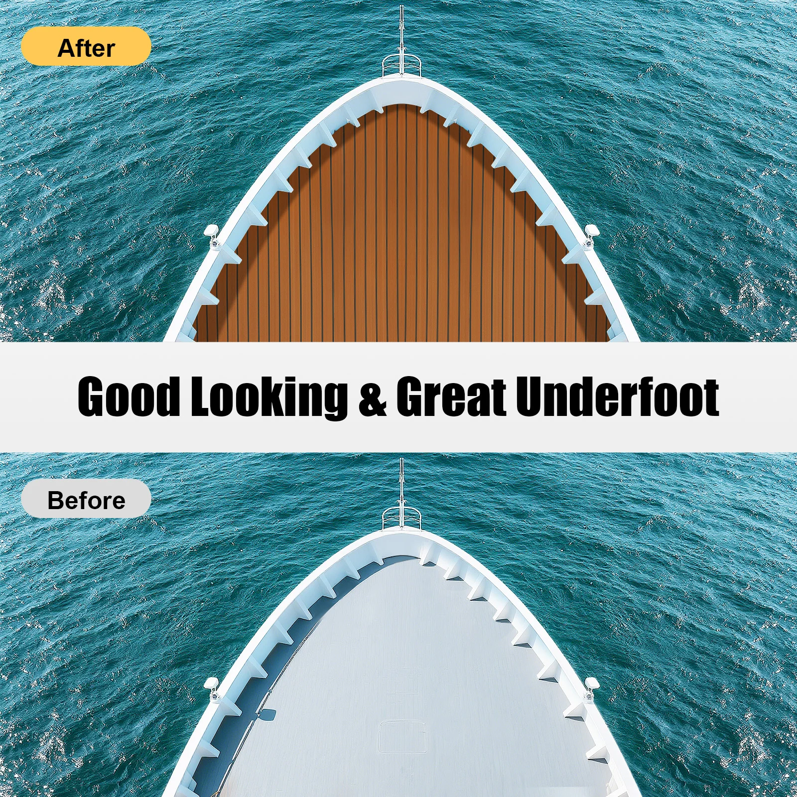 Bodenmatte aus Teakholz, EVA-Schaum, rutschfeste Bodenmatte, selbstklebend, zum Selbermachen, kostenloser Zuschnitt, 6 mm dicke Matte für Zuhause und Wohnwagen