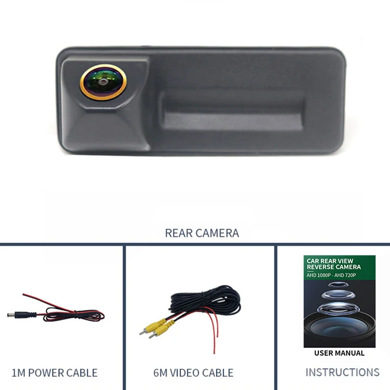 AHD 1080P Waterproof Vehicle Rear View Reverse Trunk Handle Camera For Audi A1 A3 VW Skoda Roomster Fabia Octavia Yeti Superb