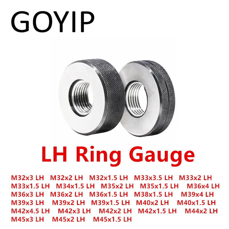 

M32 M33 M34 M35 M36 M38 M40 M42 M45 6G LH Metric Ring Gauge GO And NO GO Left Hand Thread Gage Support Customized