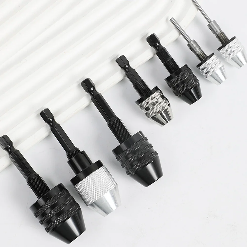 

Hex Shank Quick Change Drill Chuck 0.3-6.5mm 3 Jaw Keyless Chuck for Dremel Rotary Tool, Mini Drill Press