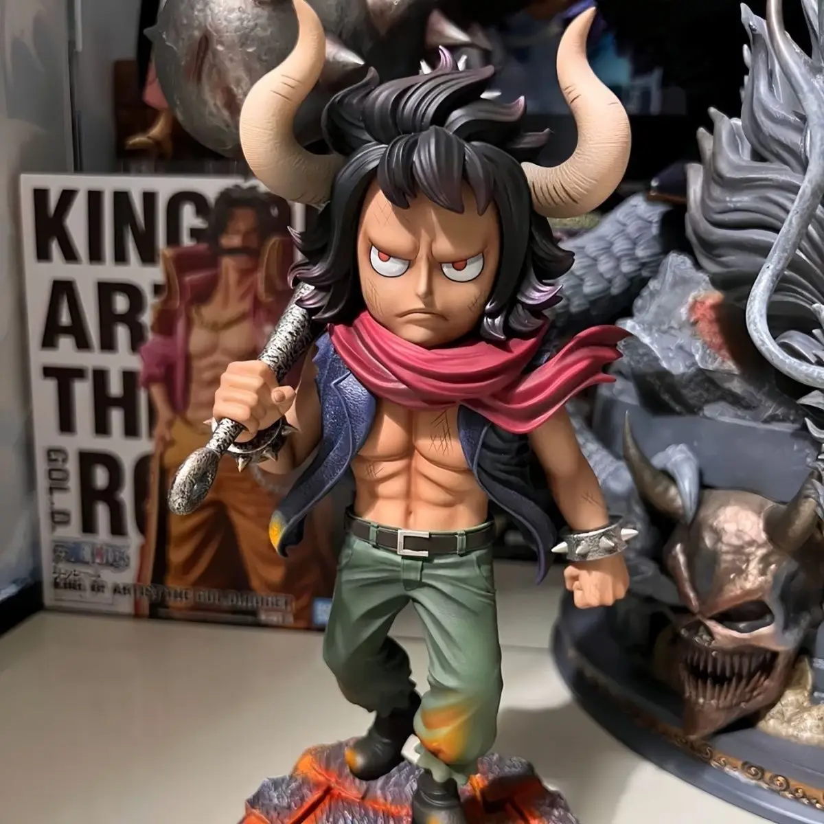 One Piece Figure Four Kings Childhood Kaidou Anime Statue Decoration Pvc Action Figurine Desktop Ornament Model Doll Toys Gifts