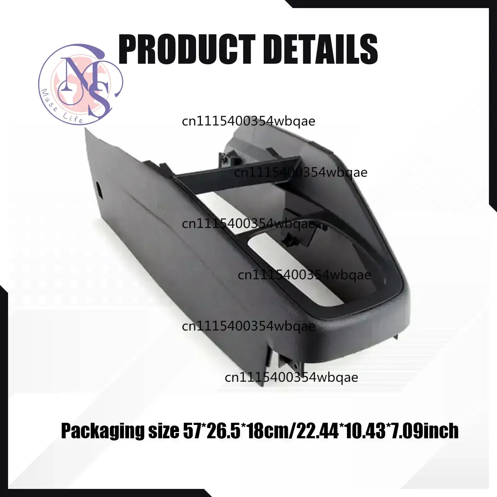 ZOCI-Front Center Console Middle Tunnel Trim ABS Bracket, Interior Upgrade Part for VW Golf 4 Jetta MK4 Bora
