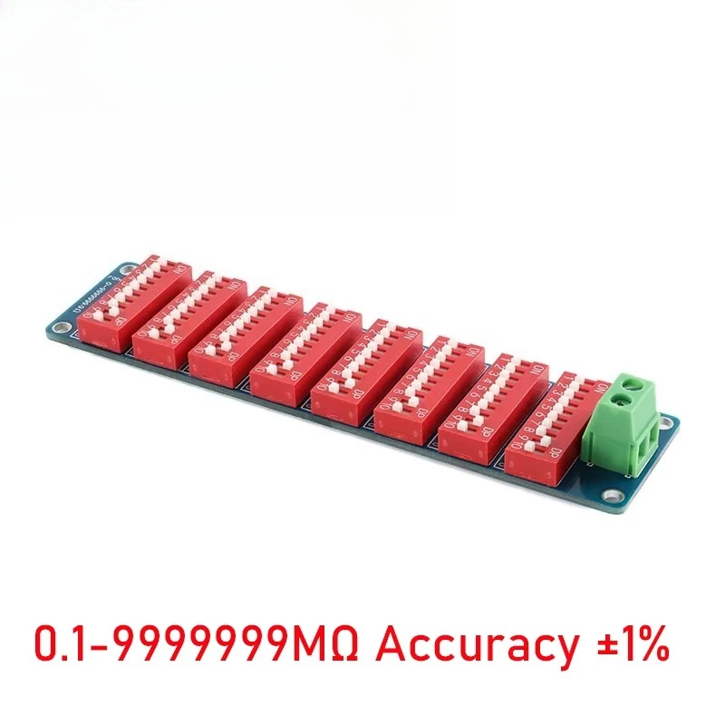 0.1R-9999999R Programmable Resistor Resistance Board Module Eight-segment 1% Accuracy 0.1-9999999MΩ 0.1Ω -9999999Ω ohm