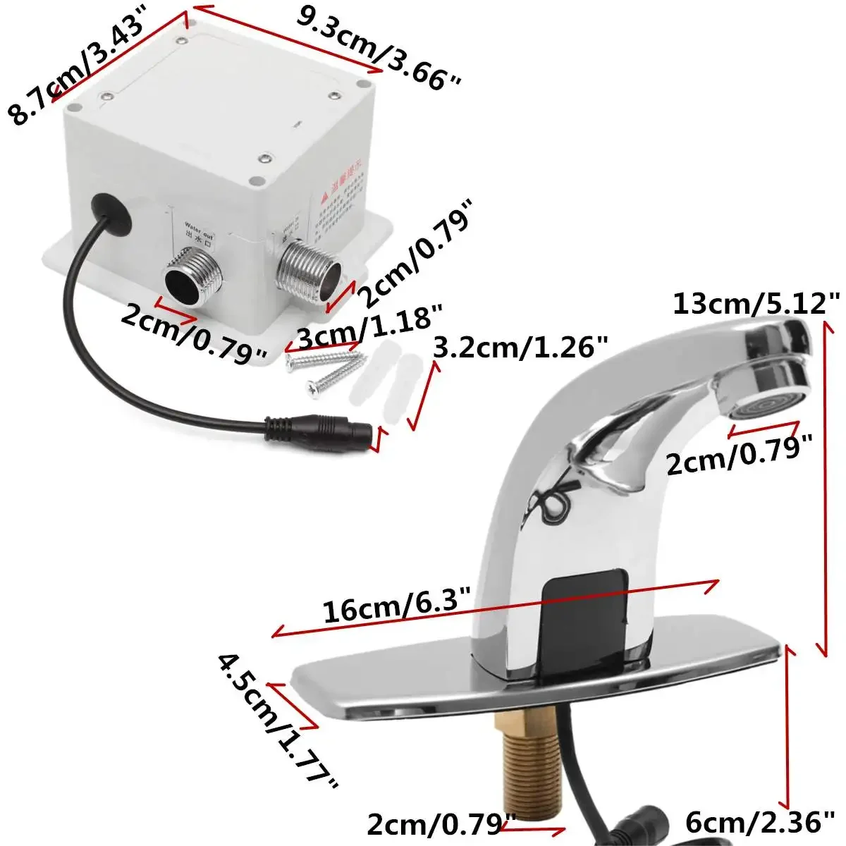 

Kitchen Bathroom Sink Faucets Water Tap Deck Mount Sensor Faucet Automatic Infrared Smart Touch Hands Free Inductive Water Tap