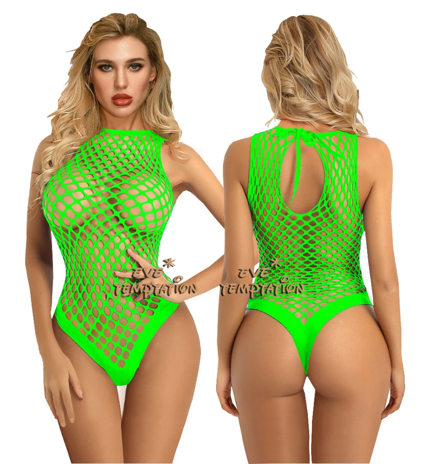 Sexy Sleepwear plus size Lingerie Babydoll Mesh Body Stocking Temptation Intimate Catsuit Nightwear dress Strapless bikini W119