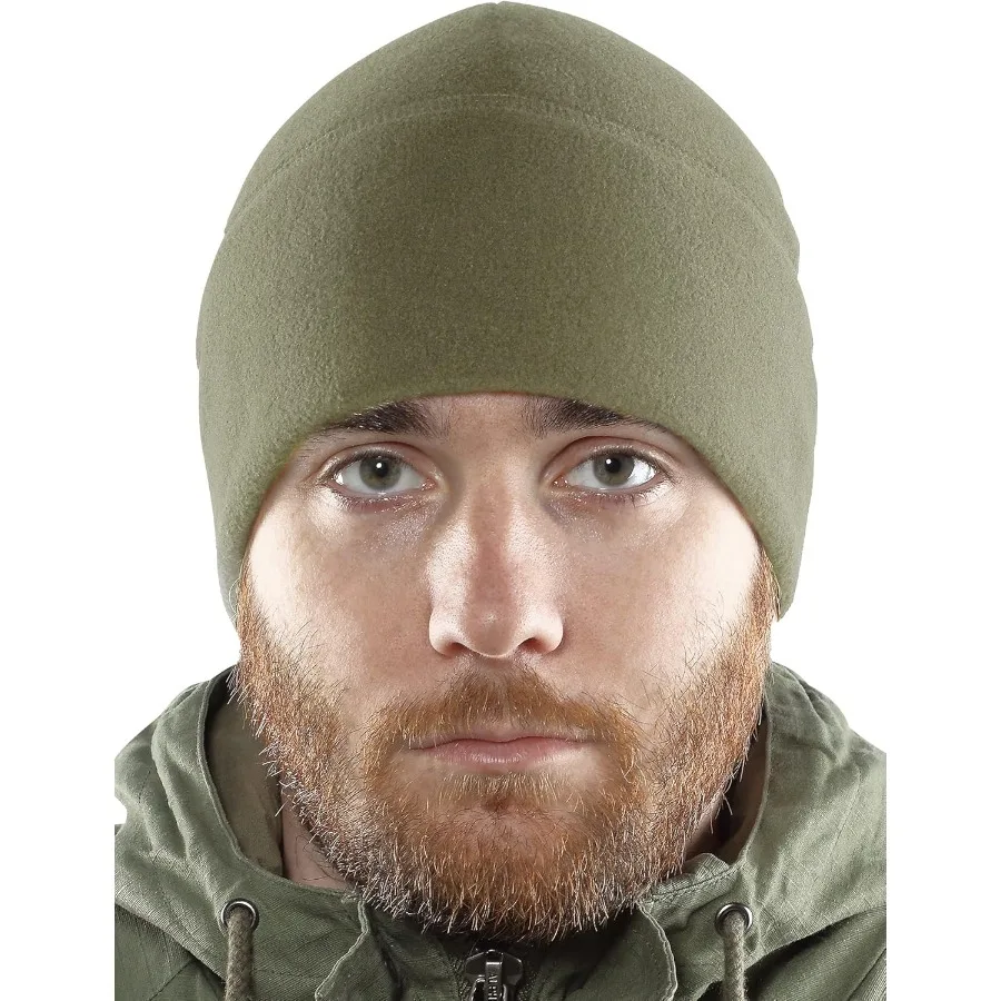 

2SBR 2SABERS флисовая зимняя теплая кепка для часов - мужская уличная шапка-бини с черепом для холодной погоды, черная