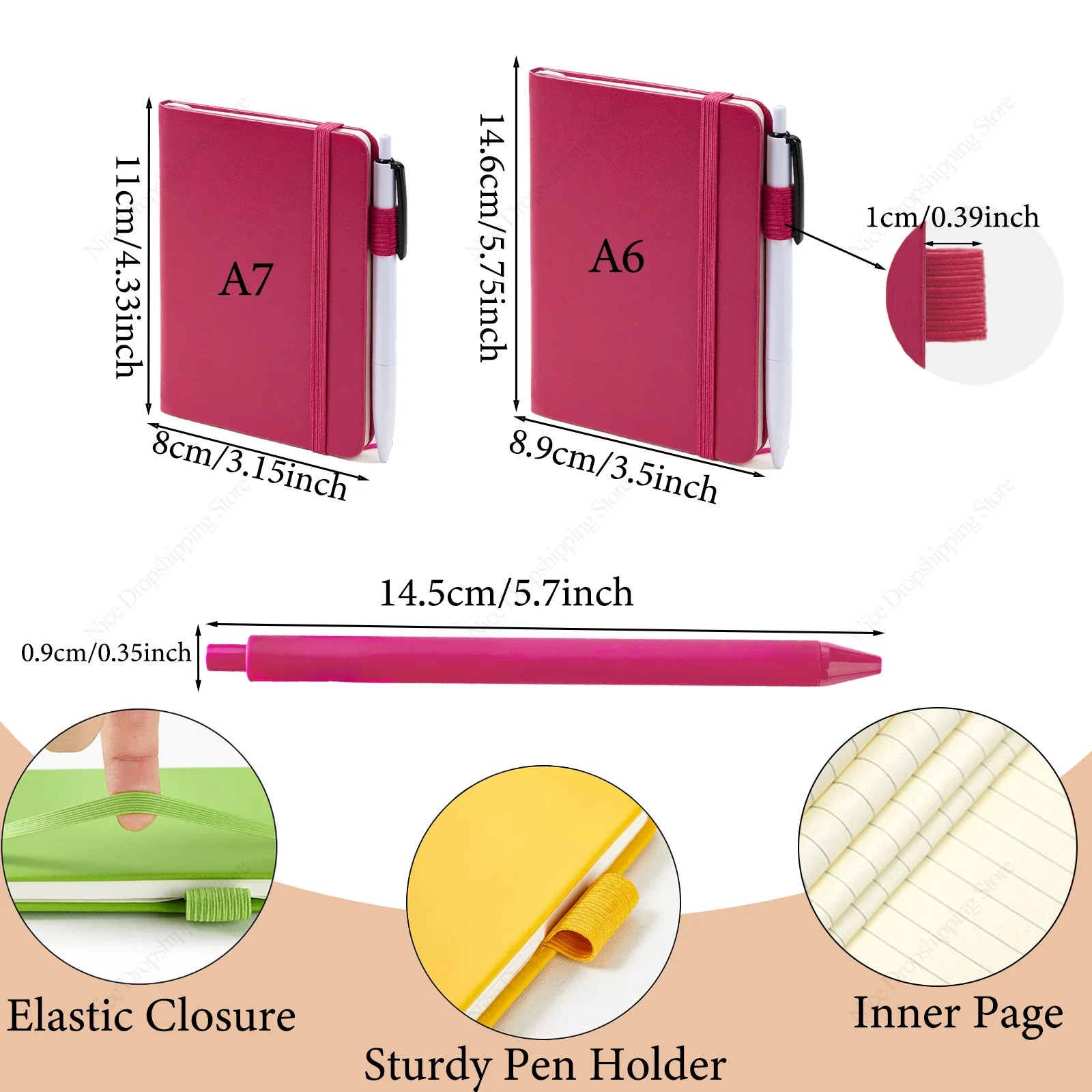 Imagem -06 - Portátil Mini Caderno com Caneta a6 a7 Bolso Bloco de Notas Diário de Viagem Planejamento Esta Lista de Tarefas Escritório Escola Papelaria 10 Peças