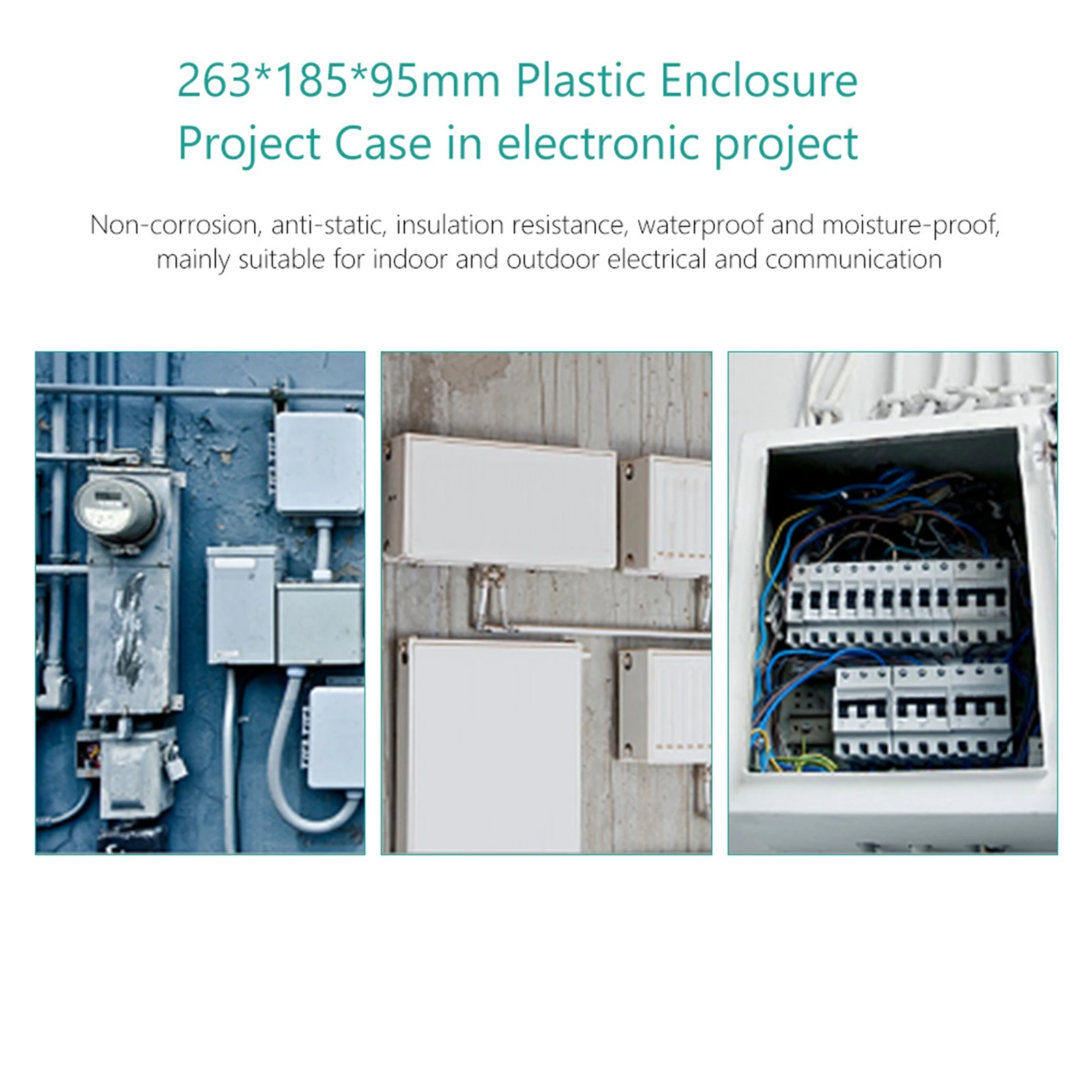 مقاومة للماء IP65 ABS مشروع الضميمة صندوق توصيل الأسلاك كابل الضميمة صندوق 200*120*56 مللي متر