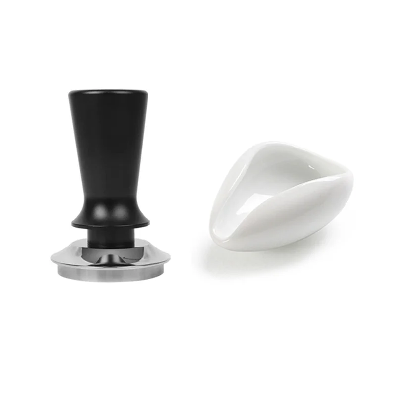 HITL 58mm Coffee Tamper Adjustable Graduated 30Lb Espresso Spring Calibration Tamper Stainless Steel Flat Threaded Base