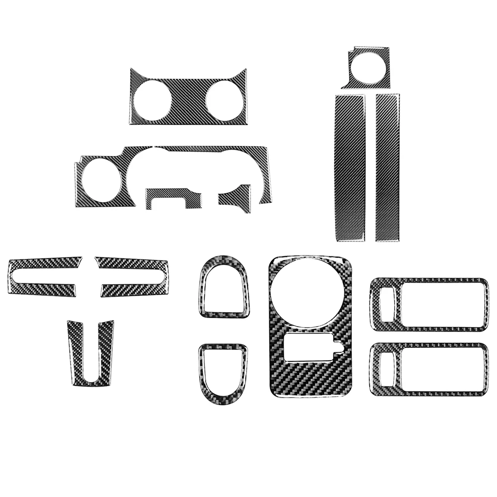 

Для Ford Mustang 2005 2006 2007 2008 2009 16 шт. комплект внутренней панели автомобиля, декоративная накладка, стиль из углеродного волокна