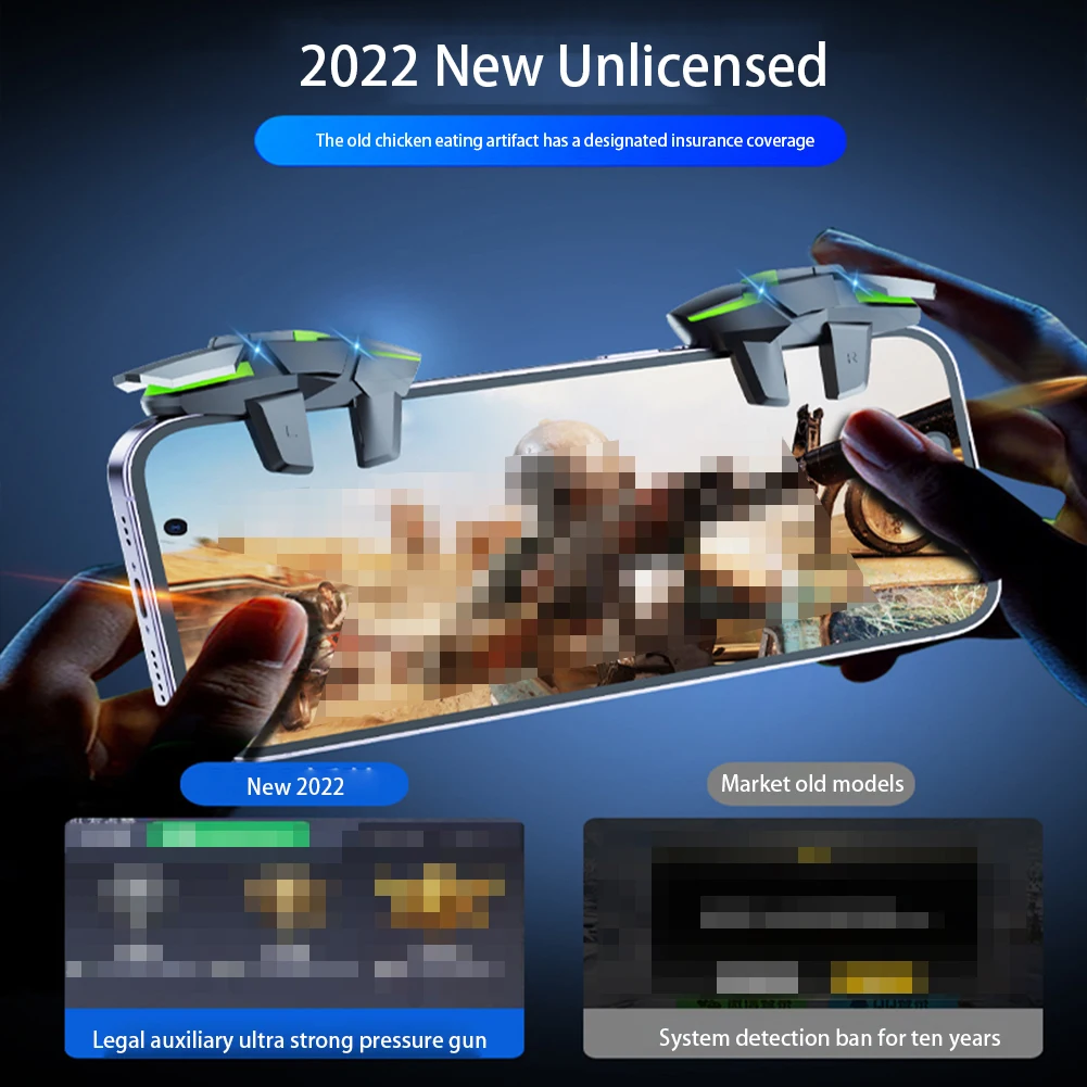 2 قطعة 6 إصبع الهدف اطلاق النار الألعاب الزناد ل PUBG أكل الدجاج قطعة أثرية غمبد تحكم ل أندرويد آيفون غمبد