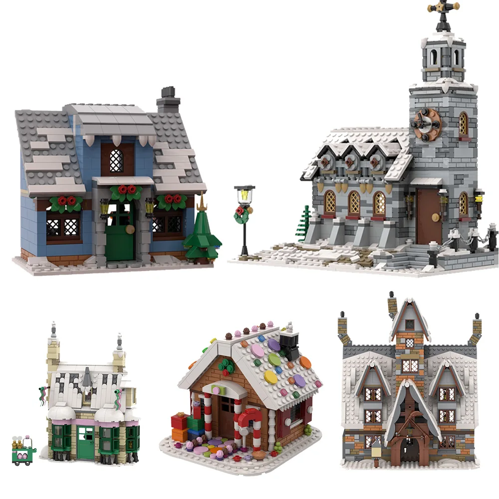 

Moc Medieval Smithy Building Blocks Kit Magic Architecture House Christmas Church Town Street Shop Cabin Bricks Kids Toy