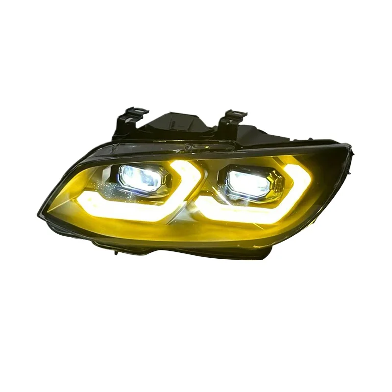 -For  Dual-Color LED Headlight Assembly for  3 Series M3 E93 2010-2013 LED Lens Daytime Running Light DRL Sequential Turn*