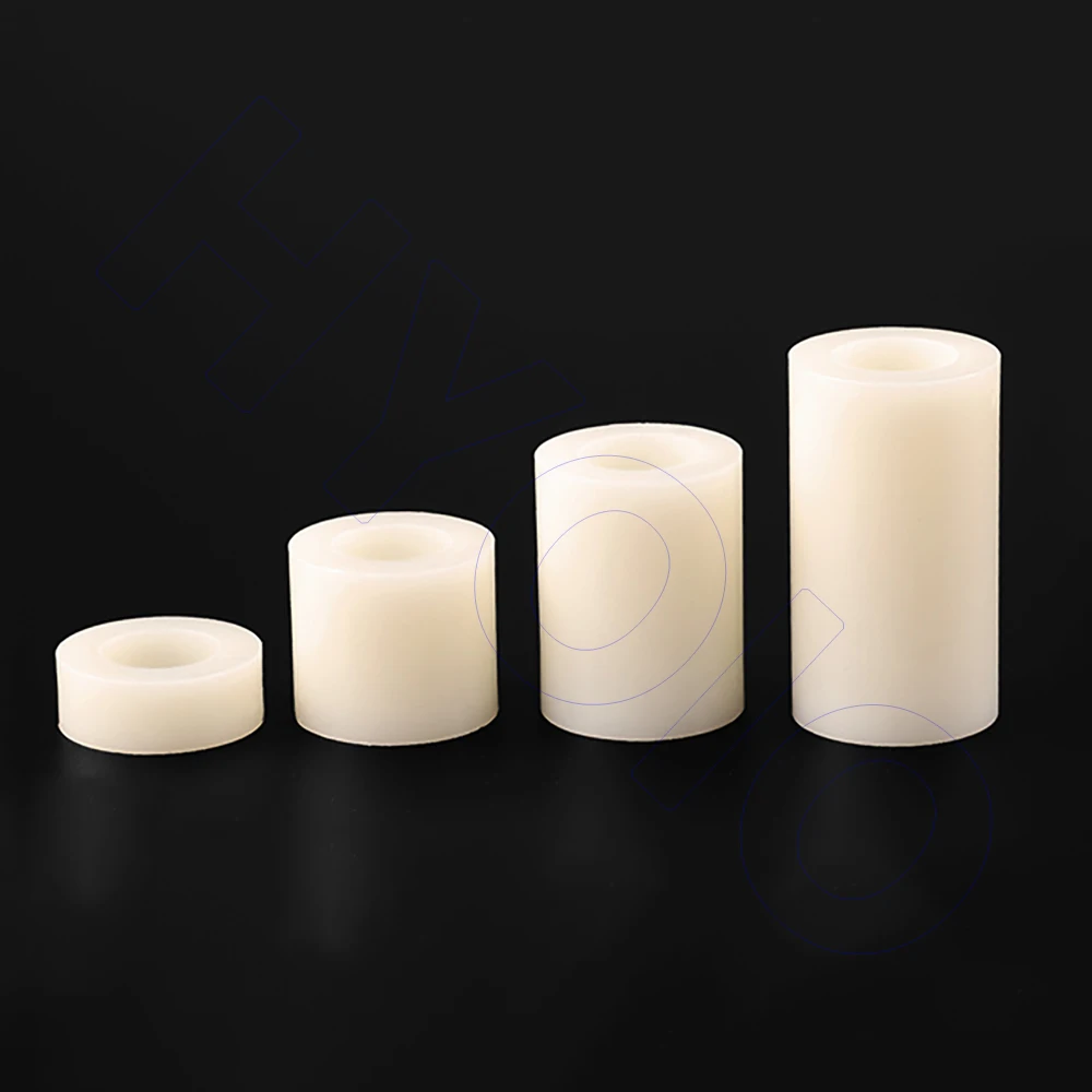 2.7mm - 5.4mm ABS Isolation Column Insulation Post Straight Nylon Sleeve Round Hole Washer Plastic Pillar Spacer