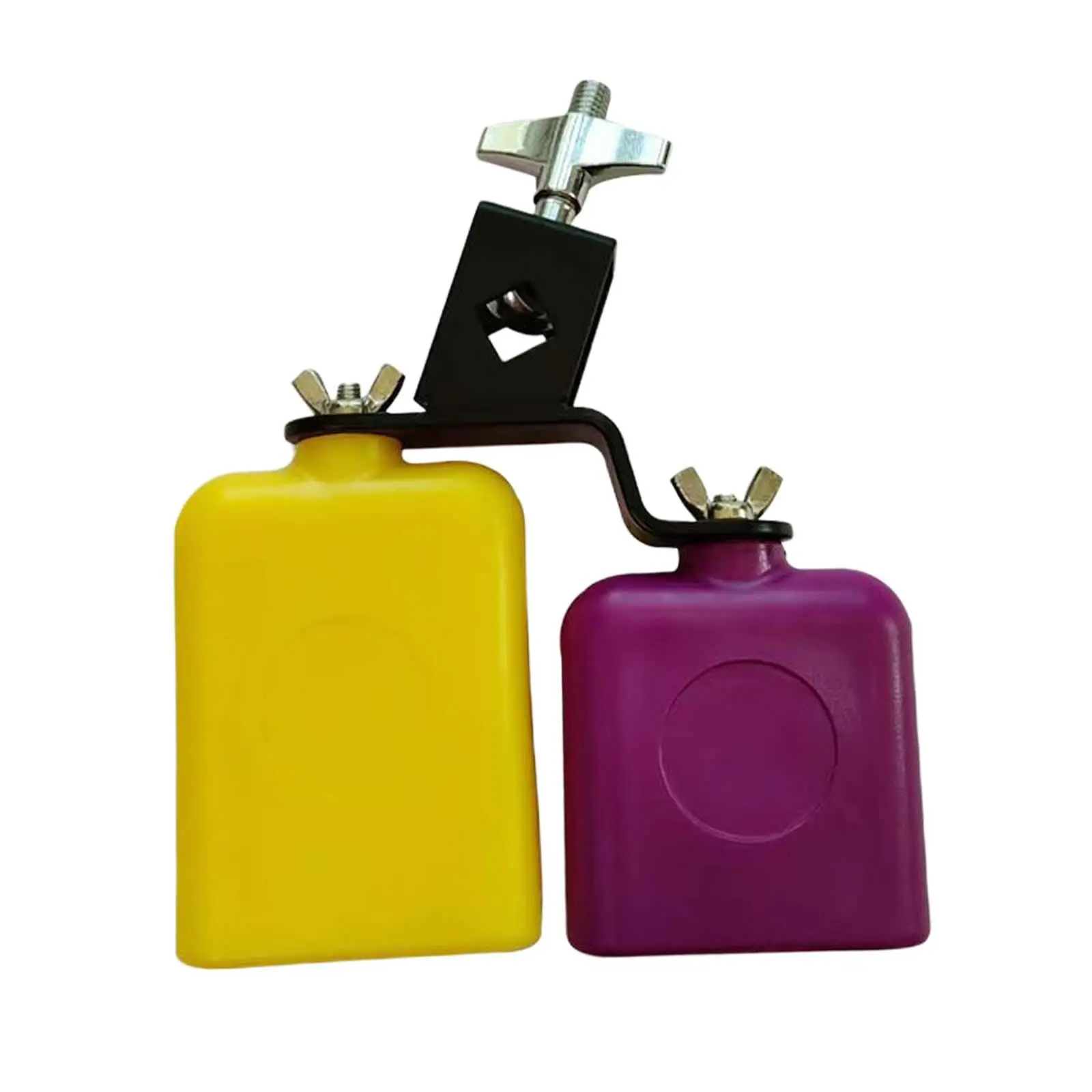 High and Low Tones Bicolor Cowbell Drum Accessories Jam Block with Mount for