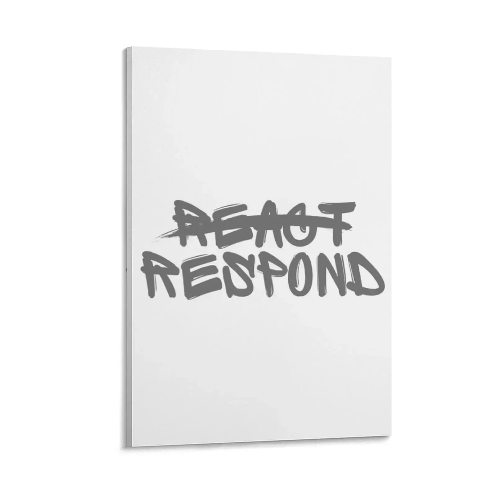 

Don't React, Respond Canvas Painting Decorative paintings anime room decor wall decor canvas wall art
