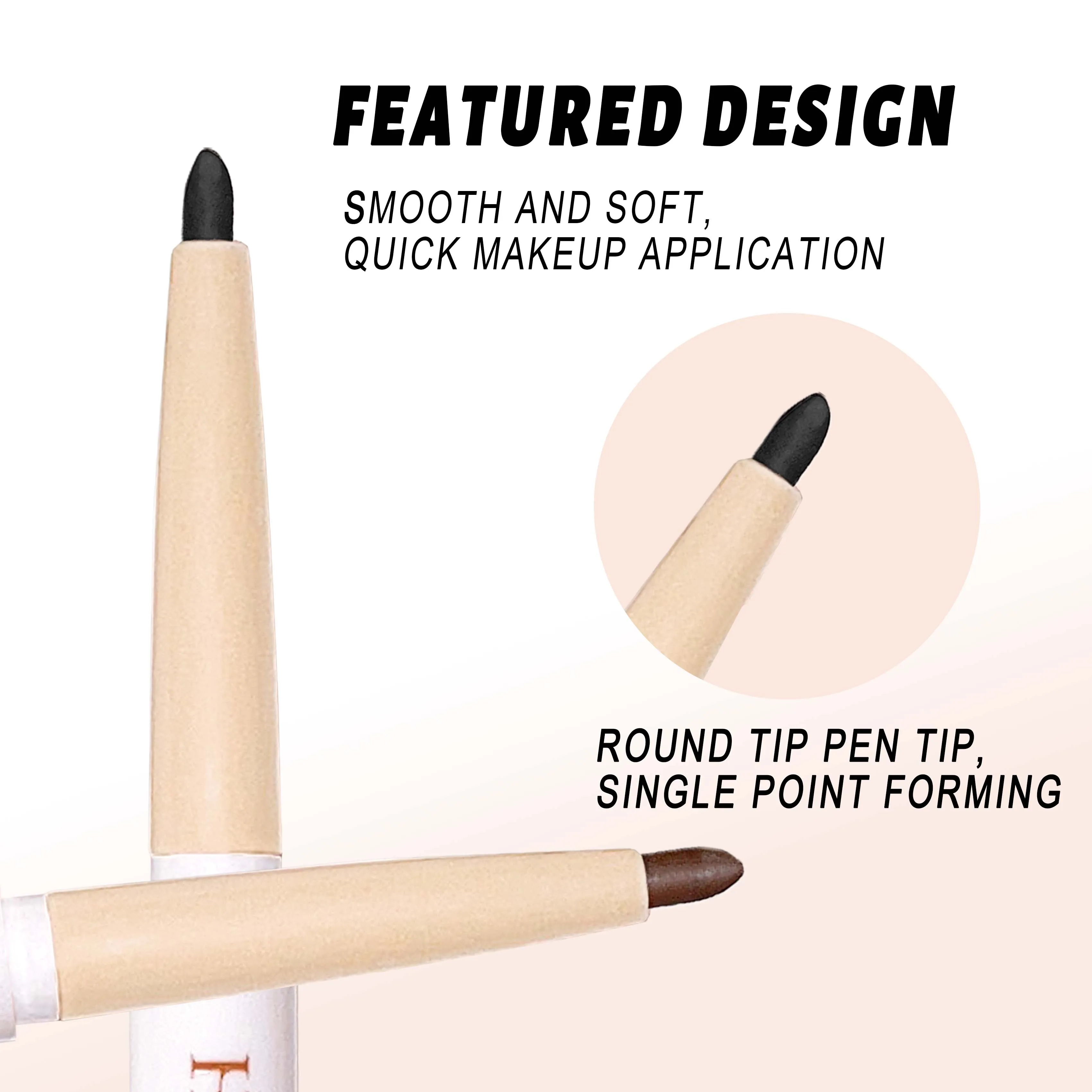 HISYI Wasserfester, langlebiger, wischfreier Eyeliner, geeignet für Anfänger und einfach zu bedienen, natürlicher Slim-Gel-Eyeliner