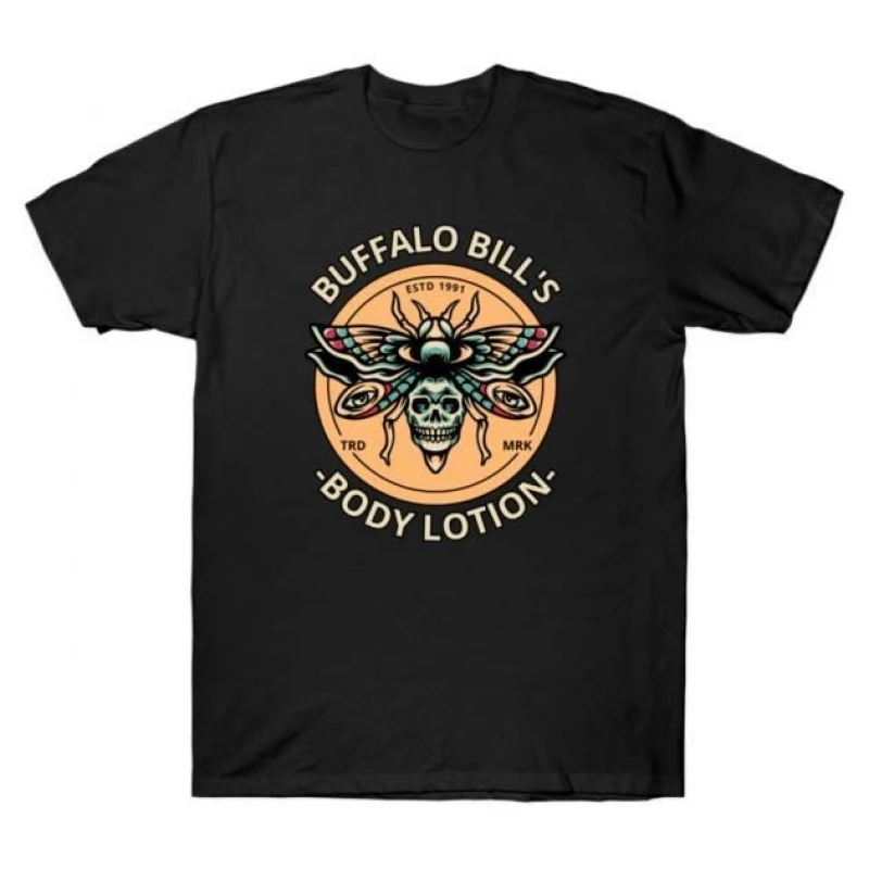 

Buffalo Bill's Body Lotion Silence of the lambs Horror movie Hannibal Gift t shirt Dr Lecter Scary Graphic Clothes All size Tee
