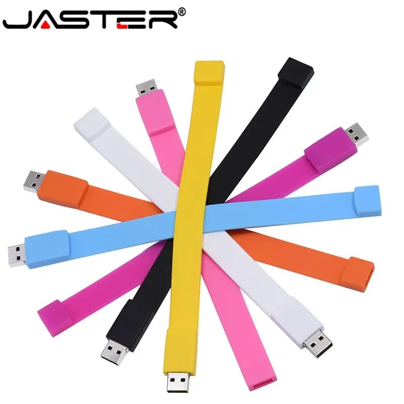 JASTER promotion mini creative cartoon External Storage  USB 2.0 4GB 8GB 16GB 32GB 64GB small hand wrist band USB flash drive