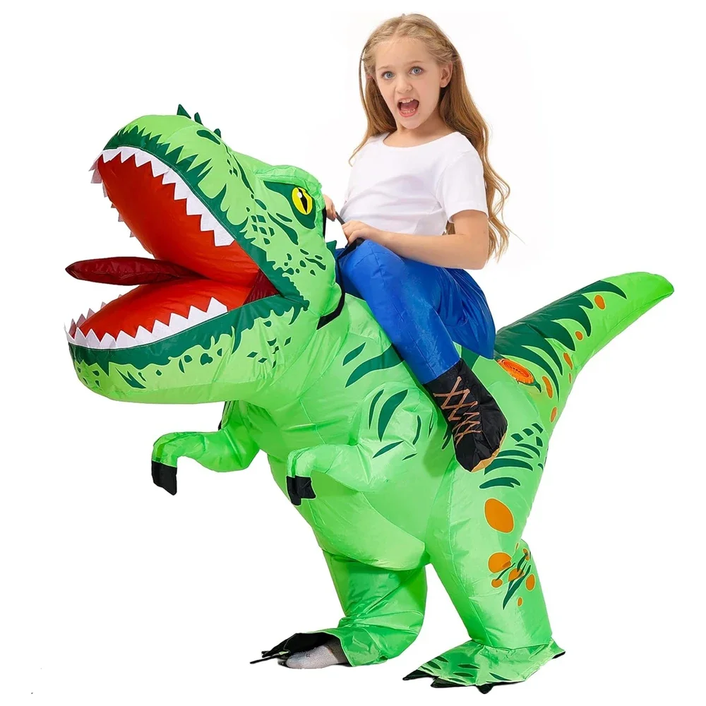 2025 Popular Inflatable Dinosaur Costumes for Adults and Kids Creative Cartoon Role Playing Models Great for Holiday Parties