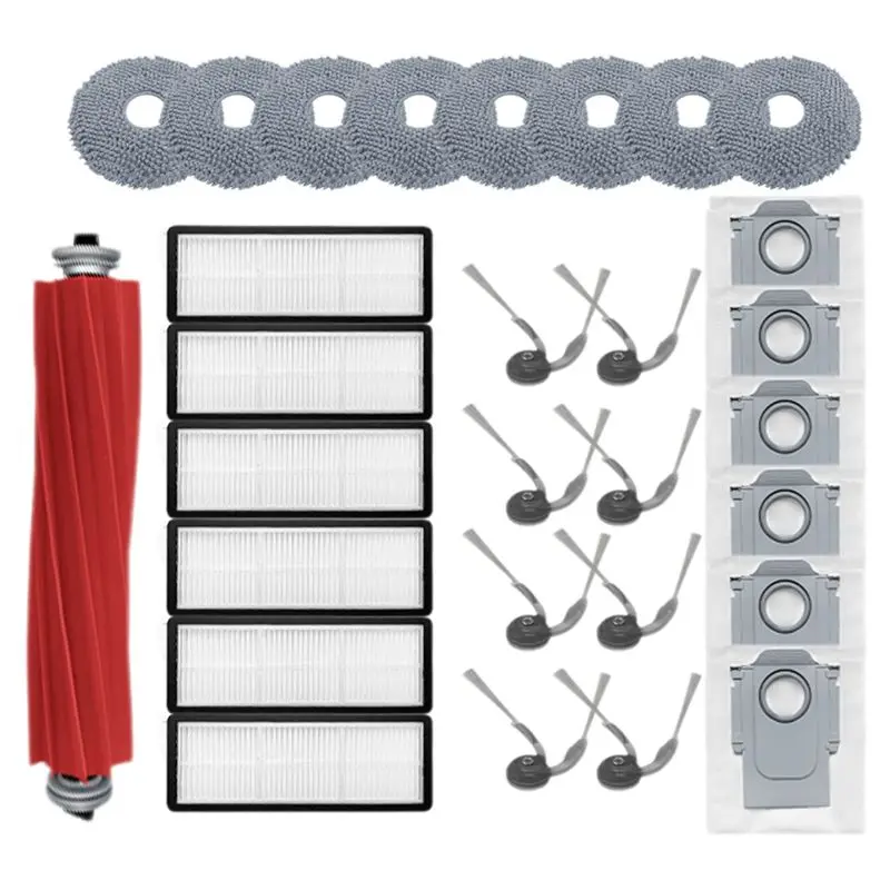 X16A 2025 NEW-29PCS Brush HEPA Filter Mop Cloth Dust Bag For Roborock QV 35A/QV 35S/QR 798/QR 598 Vacuum Cleaner Accessories Kit